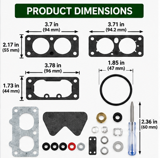 Universal Carburetor Overhaul Rebuild Gasket Kit for Small Gas Engines