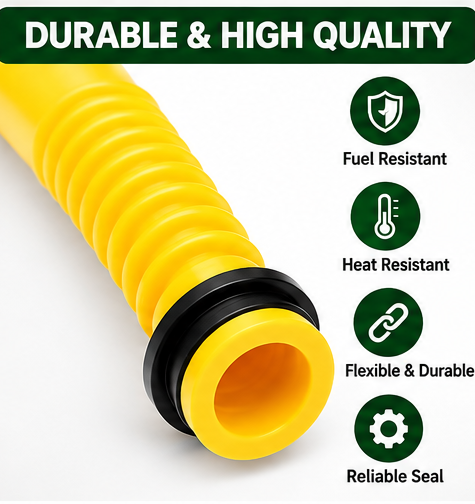 Universal Flexible Gas Can Spout Replacement Kit with Vent Caps & Gaskets