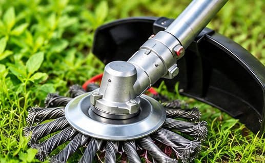 Universal 8-Inch Steel Wire Grass Trimmer Head with Adapter Attachment Kit