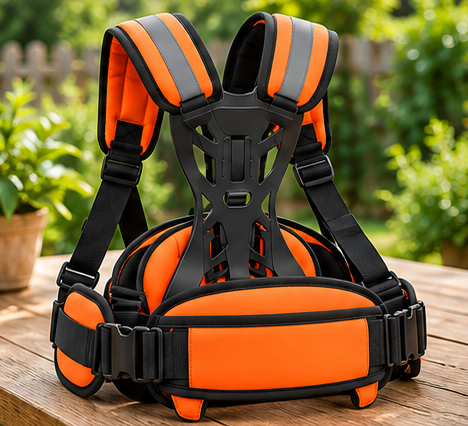 Adjustable Padded 5-Point Trimmer Harness Strap with Hip Protection Pad
