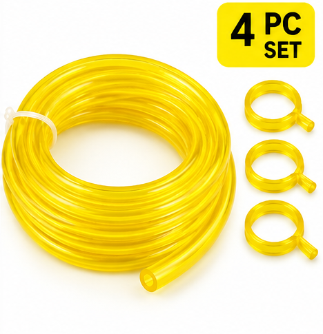 Universal 4-Size Petrol Fuel Line Hose Tubing Kit for Small 2-Cycle Engines